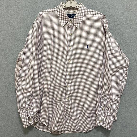 Ralph Lauren Other - Ralph Lauren Mens XXL Classic Fit White Check Long Sleeve Blue Button Down Shirt